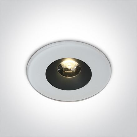 Χωνευτό Σποτ COB LED 6W 3000K Αλουμίνιο/Γυαλί 100-240V Λευκό IP65