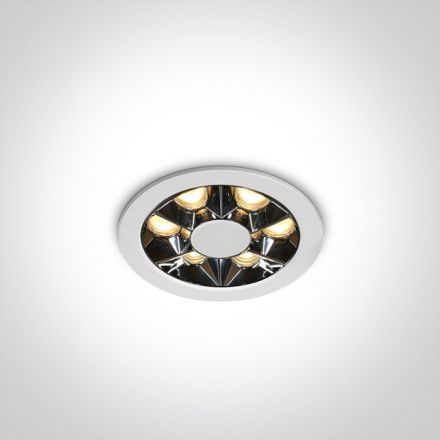 Χωνευτό Σποτ LED 6W Round Mirror Αλουμίνιο Λευκό Dark Light
