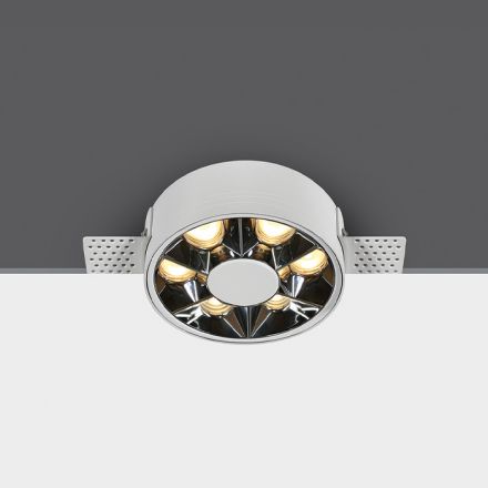 Χωνευτό Trimless LED Spot 6W 3000K Αλουμίνιο Λευκό Mirror Dark Light