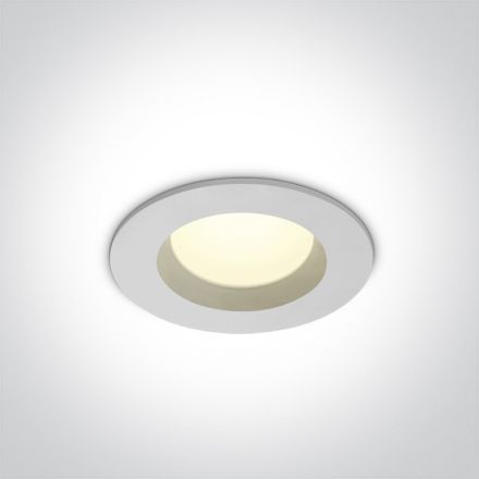 Στρογγυλό Χωνευτό LED Spot 7W SMD 4000K 90° Die Cast Λευκό IP54 230V