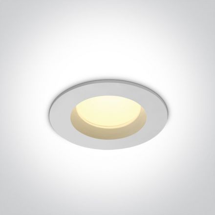 Στρογγυλό Χωνευτό LED Spot 7W SMD 3000K 90° Die Cast Λευκό IP54 230V