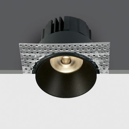 Χωνευτό Trimless LED Spot 7W 3000K Αλουμίνιο Μαύρο Dark Light