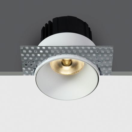 Χωνευτό Trimless LED Spot 7W 3000K Αλουμίνιο Λευκό Dark Light
