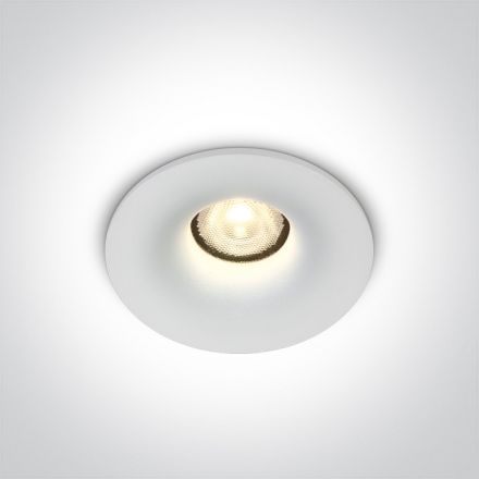 Χωνευτό Σποτ COB LED 7W 3000K Dimmable 36° Αλουμίνιο Λευκό Dark Light IP65