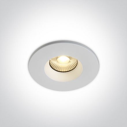Χωνευτό Σποτ LED 7W Dimmable Μέταλλο/Πλαστικό Fire Rated Λευκό IP65