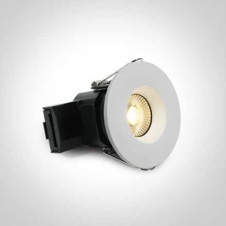 One Light Χωνευτό Σποτ LED 7W CCT Dimmable Μέταλλο/Πλαστικό Fire Rated Λευκό IP65