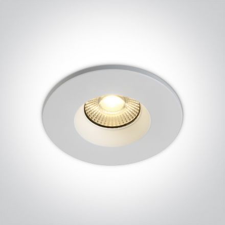 One Light Χωνευτό Σποτ LED 7W CCT Dimmable Μέταλλο/Πλαστικό Fire Rated Λευκό IP65