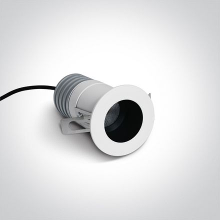 One Light Χωνευτό Σποτ COB LED 7W 3000K Dimmable Αλουμίνιο Λευκό Dark Light IP65