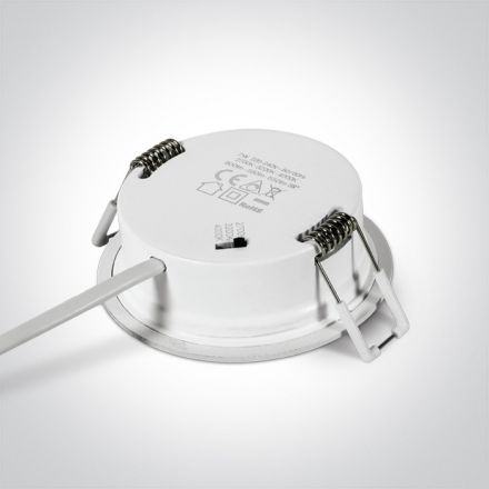 One Light Χωνευτό Σποτ LED 6W Dimmable CCT Πλαστικό 230V Λευκό IP65