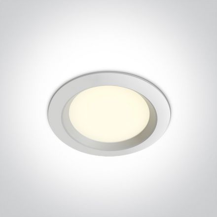 Στρογγυλό Χωνευτό LED Panel 7W 3000K Αλουμίνιο Λευκό IP20 230V