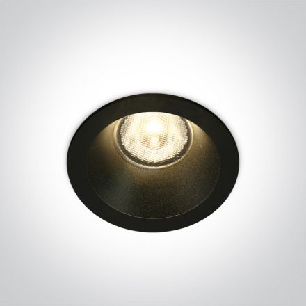 Χωνευτό Σποτ COB LED 7W 3000K Dimmable 38° Αλουμίνιο Μαύρο Dark Light IP65