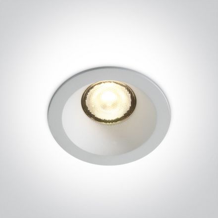 Χωνευτό Σποτ COB LED 7W 3000K Dimmable 38° Αλουμίνιο Λευκό Dark Light IP65
