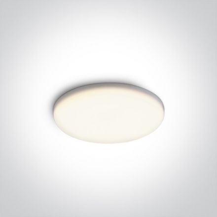 One Light Στρογγυλό Χωνευτό LED Spot 8W SMD 4000K 120° Frameless Die Cast Λευκό IP65 230V
