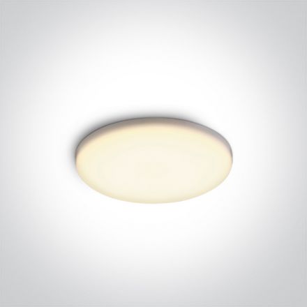 One Light Στρογγυλό Χωνευτό LED Spot 8W SMD 3000K 120° Frameless Die Cast Λευκό IP65 230V