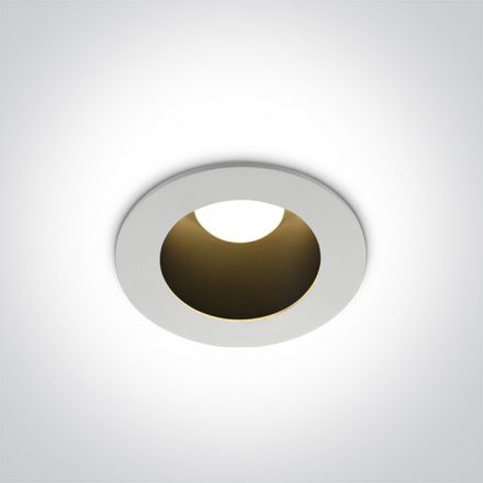 Χωνευτό SMD LED Spot 8W 3000K 60° Αλουμίνιο Λευκό/Μαύρο IP20 230V