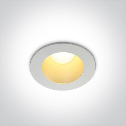 Χωνευτό SMD LED Spot 8W 3000K 60° Αλουμίνιο Λευκό/Brass IP20 230V