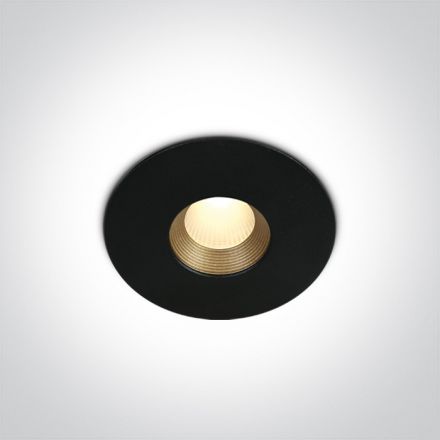Χωνευτό Σποτ COB LED 8W 3000K Die Cast Μαύρο Dark Light IP54
