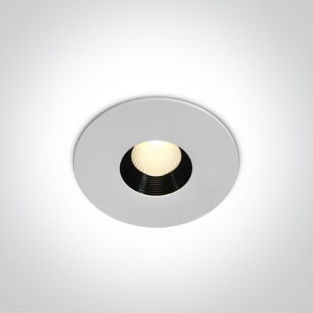 Χωνευτό Σποτ COB LED 8W 3000K Die Cast Λευκό Dark Light IP54