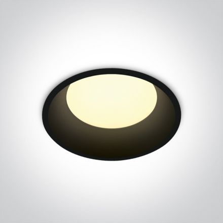 Στρογγυλό Χωνευτό LED Spot 9W SMD 3000K 100° Die Cast Μαύρο IP20 230V Dark Light
