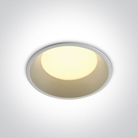 One Light Στρογγυλό Χωνευτό LED Spot 9W SMD 4000K 100° Die Cast Λευκό IP20 230V Dark Light