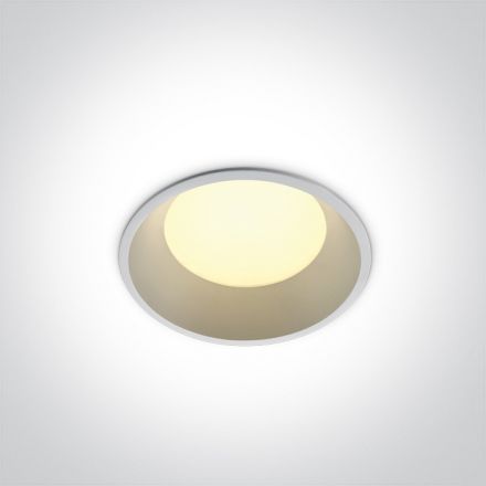 One Light Στρογγυλό Χωνευτό LED Spot 9W SMD 4000K 100° Die Cast Λευκό IP54 230V Dark Light