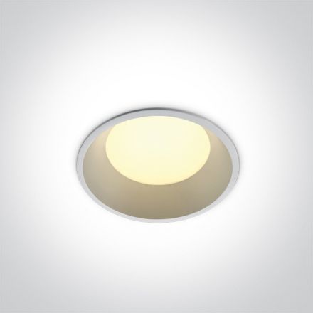 Στρογγυλό Χωνευτό LED Spot 9W SMD 3000K 100° Die Cast Λευκό IP54 230V Dark Light