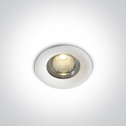 Στρογγυλό Χωνευτό LED Spot 10W COB 4000K 60° Die Cast Λευκό IP65 230V