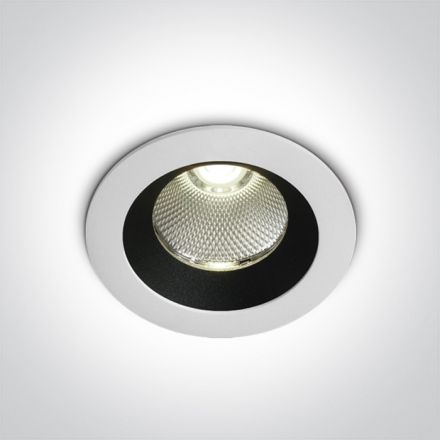 Χωνευτό Σποτ COB LED 12W 4000K Dimmable 38° Die Cast Λευκό/Μαύρο Dark Light IP65