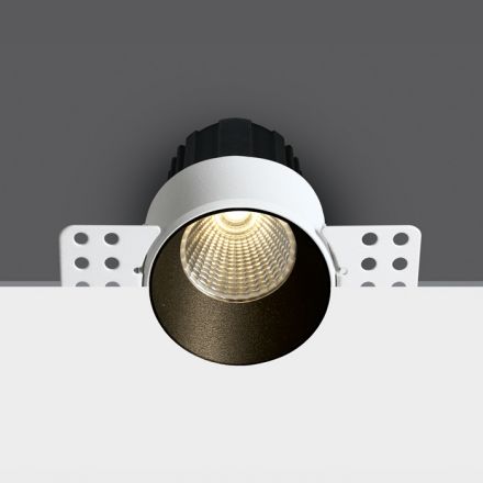 Χωνευτό Trimless LED Spot 12W 3000K Αλουμίνιο Μαύρο Dark Light