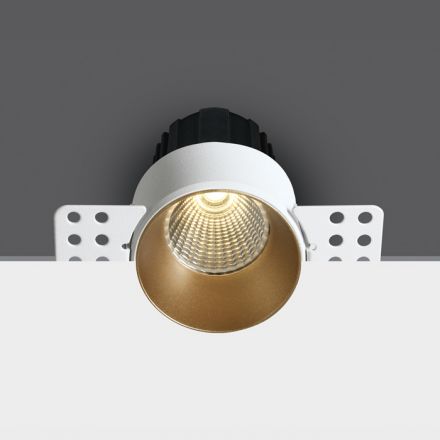 Χωνευτό Trimless LED Spot 12W 3000K Αλουμίνιο Brass Dark Light