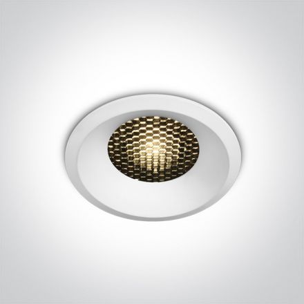 Χωνευτό Σποτ LED 12W Honeycomb Die Cast Αλουμίνιο Λευκό Dark Light