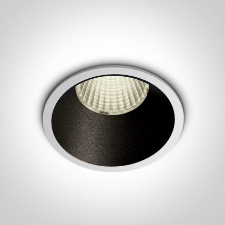 Στρογγυλό Χωνευτό Σποτ LED 12W 3000K Αλουμίνιο 230V Λευκό