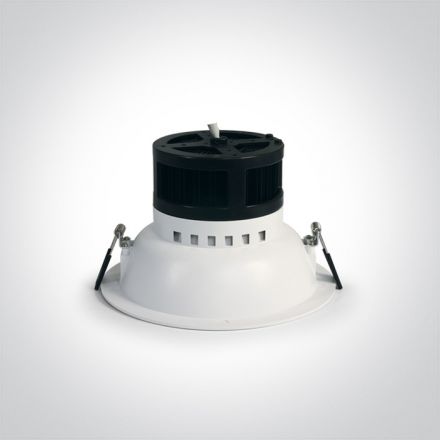 One Light Χωνευτό SMD LED Spot 12W 4000K Πλαστικό Λευκό IP20 Dark Light