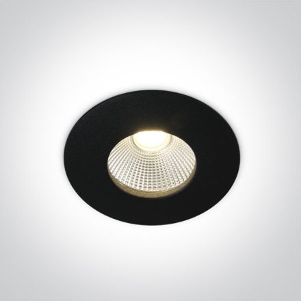 Χωνευτό Σποτ COB LED 12W 3000K Dimmable 40° Αλουμίνιο Μαύρο Dark Light IP65