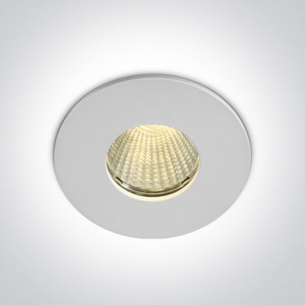 Χωνευτό Σποτ COB LED 12W 3000K Dimmable 40° Αλουμίνιο Λευκό Dark Light IP65