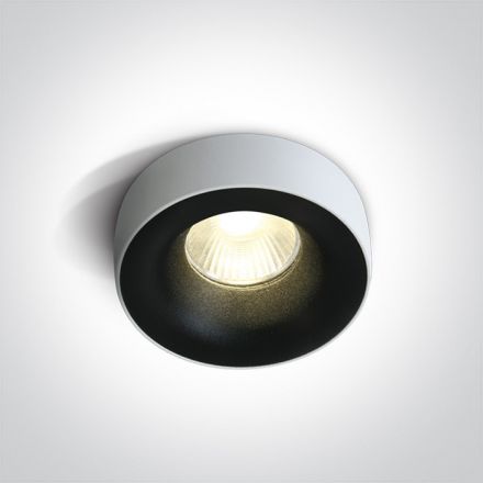 Χωνευτό Σποτ COB LED 12W Dimmable 50° Αλουμίνιο Μαύρο Dark Light IP65