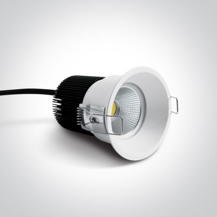 One Light Χωνευτό Σποτ COB LED 12W 3000K Dimmable 40° Die Cast Λευκό Dark Light IP65