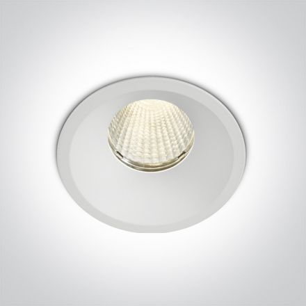 Χωνευτό Σποτ COB LED 12W 3000K Dimmable 40° Die Cast Λευκό Dark Light IP65