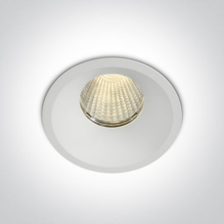 Χωνευτό Σποτ COB LED 12W 2700K Dimmable 38° Die Cast Λευκό Dark Light IP65