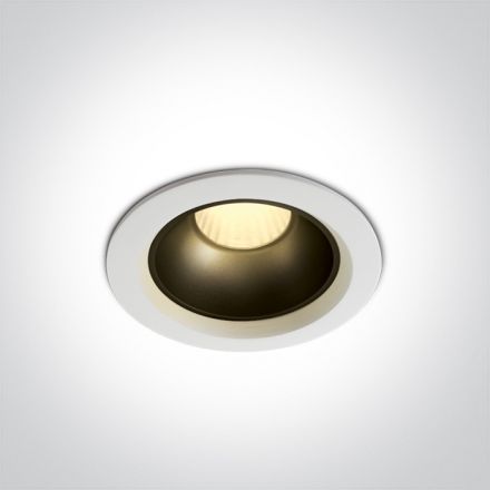 Χωνευτό Σποτ COB LED 12W 3000K Die Cast/Πλαστικό 230V Λευκό