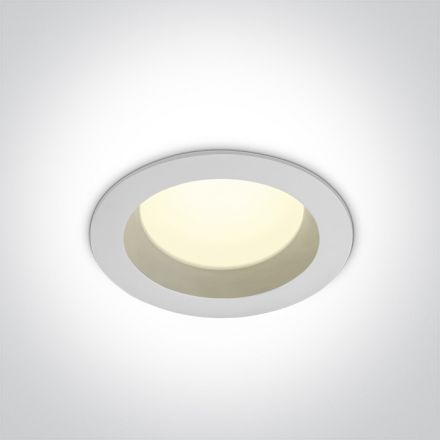 One Light Στρογγυλό Χωνευτό LED Spot 13W SMD 4000K 90° Die Cast Λευκό IP54 230V