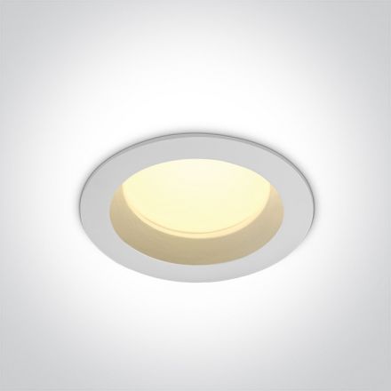One Light Στρογγυλό Χωνευτό LED Spot 13W SMD 3000K 90° Die Cast Λευκό IP54 230V