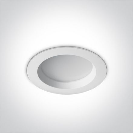 One Light Στρογγυλό Χωνευτό LED Spot 13W SMD 3000K 90° Die Cast Λευκό IP54 230V