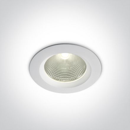 One Light Χωνευτό COB LED Spot 15W 3000K 60° Die Cast Λευκό IP20 230V