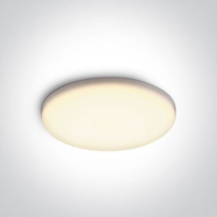Στρογγυλό Χωνευτό LED Spot 15W SMD 3000K 120° Frameless Die Cast Λευκό IP65 230V