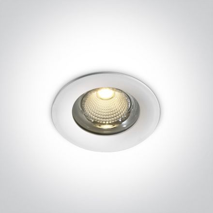 Στρογγυλό Χωνευτό LED Spot 15W COB 4000K 60° Die Cast Λευκό IP65 230V