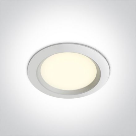 Στρογγυλό Χωνευτό LED Panel 15W 4000K Αλουμίνιο Λευκό IP20 230V