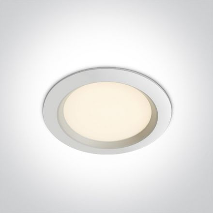 Στρογγυλό Χωνευτό LED Panel 15W 3000K Αλουμίνιο Λευκό IP20 230V