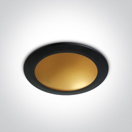 Χωνευτό SMD LED Spot 16W 3000K Die Cast Μαύρο/Brass IP20 230V