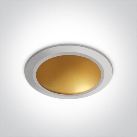 Χωνευτό SMD LED Spot 16W 3000K Die Cast Λευκό/Brass IP20 230V